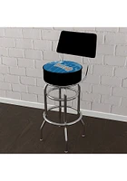 Edmonton Oilers Wordmark and Logo Padded Pub Stool - Blue