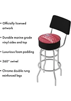 Montreal Canadiens Wordmark and Logo Padded Pub Stool - Red