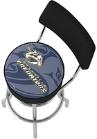 Nashville Predators Wordmark and Logo Padded Pub Stool - Blue