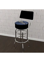 Nashville Predators Wordmark and Logo Padded Pub Stool - Blue