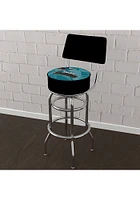 San Jose Sharks Wordmark and Logo Padded Pub Stool - Blue