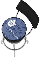 Toronto Maple Leafs Wordmark and Logo Padded Pub Stool - Blue