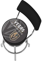 Vegas Golden Knights Wordmark and Logo Padded Pub Stool - Yellow
