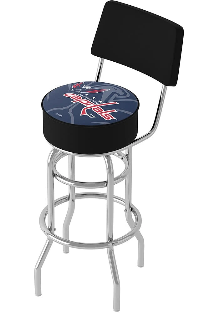 Washington Capitals Wordmark and Logo Padded Pub Stool - Red