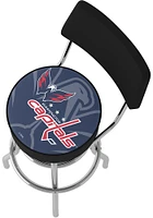 Washington Capitals Wordmark and Logo Padded Pub Stool - Red