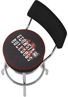 Georgia Bulldogs Smoke Padded Back Pub Stool - Red
