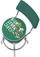 Miami Hurricanes Smoke Padded Pub Stool - Green