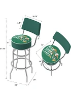 Miami Hurricanes Smoke Padded Pub Stool - Green
