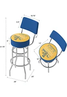 Golden State Warriors Padded Pub Stool - Yellow