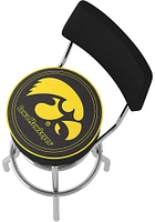 Iowa Hawkeyes Padded Back Pub Stool - Yellow