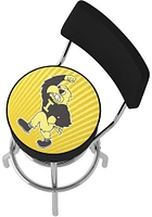 Iowa Hawkeyes Herky Padded Back Pub Stool - Yellow