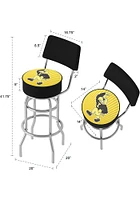 Iowa Hawkeyes Herky Padded Back Pub Stool - Yellow
