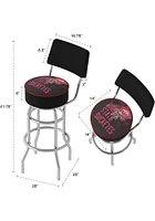 Ohio State Buckeyes Brutus Smoke Padded Pub Stool - Red