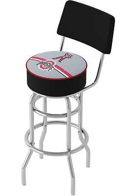 Ohio State Buckeyes Brutus Stripe Padded Pub Stool - Red