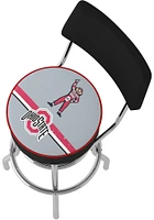 Ohio State Buckeyes Brutus Stripe Padded Pub Stool - Red