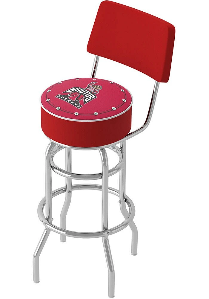 Ohio State Buckeyes Brutus Padded Pub Stool - Red