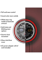 Chicago Blackhawks Stanley Cup Champs 2015 Retro Neon Wall Clock