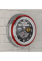 Chicago Blackhawks Stanley Cup Champs 2015 Retro Neon Wall Clock