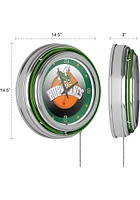 Miami Hurricanes Throwback Retro Neon Wall Clock