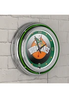 Miami Hurricanes Throwback Retro Neon Wall Clock