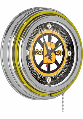 Boston Bruins Throwback Retro Neon Wall Clock
