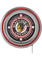 Chicago Blackhawks Throwback Retro Neon Wall Clock