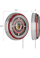 Chicago Blackhawks Throwback Retro Neon Wall Clock