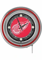 Detroit Red Wings Throwback Retro Neon Wall Clock