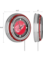 Detroit Red Wings Throwback Retro Neon Wall Clock
