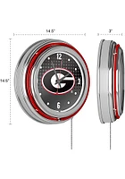 Georgia Bulldogs Reflective Retro Neon Wall Clock