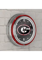 Georgia Bulldogs Reflective Retro Neon Wall Clock
