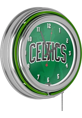 Boston Celtics Fade Retro Neon Wall Clock