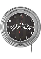 Brooklyn Nets Fade Retro Neon Wall Clock