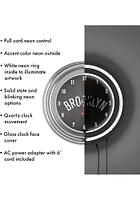 Brooklyn Nets Fade Retro Neon Wall Clock