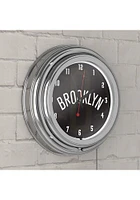 Brooklyn Nets Fade Retro Neon Wall Clock
