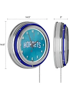 Charlotte Hornets Fade Retro Neon Wall Clock