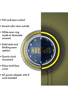 Denver Nuggets Fade Retro Neon Wall Clock