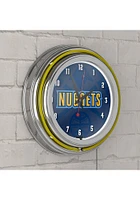Denver Nuggets Fade Retro Neon Wall Clock