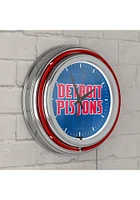 Detroit Pistons Fade Retro Neon Wall Clock