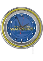 Golden State Warriors Fade Retro Neon Wall Clock