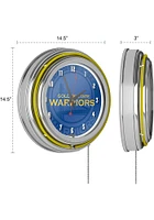 Golden State Warriors Fade Retro Neon Wall Clock