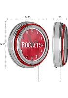 Houston Rockets Fade Retro Neon Wall Clock