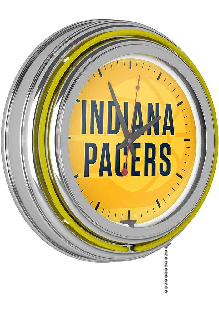 Indiana Pacers Fade Retro Neon Wall Clock