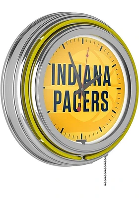 Indiana Pacers Fade Retro Neon Wall Clock
