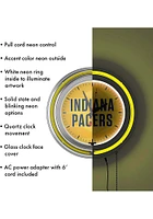 Indiana Pacers Fade Retro Neon Wall Clock