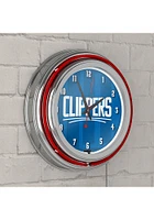Los Angeles Clippers Fade Retro Neon Wall Clock