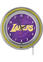 Los Angeles Lakers Retro Neon Wall Clock