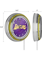 Los Angeles Lakers Retro Neon Wall Clock