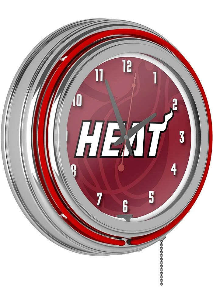 Miami Heat Fade Retro Neon Wall Clock