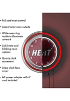 Miami Heat Fade Retro Neon Wall Clock